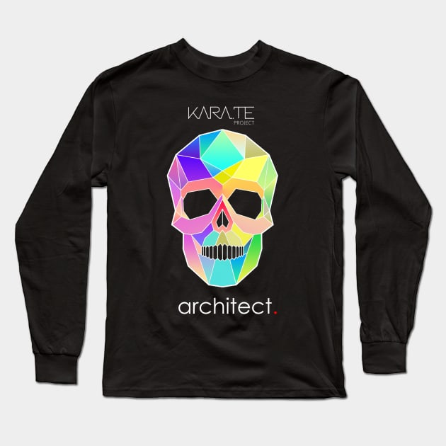 Big Skull Architect Long Sleeve T-Shirt by KaraTe Project